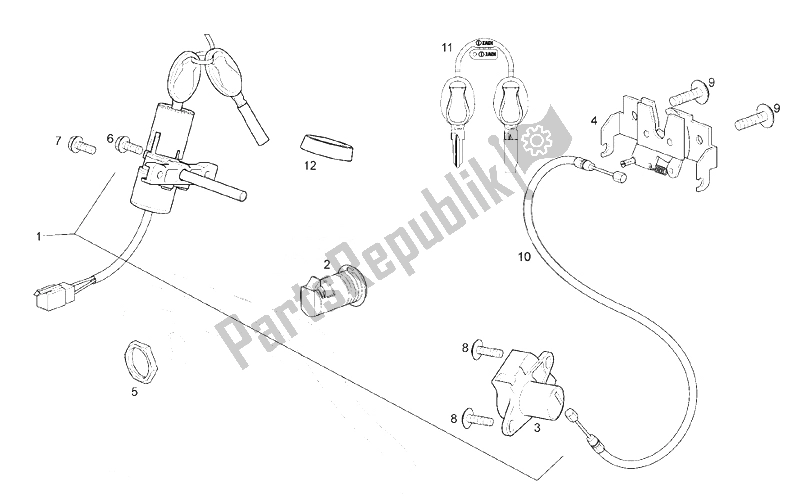 Toutes les pièces pour le Système électrique (2) du Derbi Rambla 125 CC 250 E3 2 VER 2008