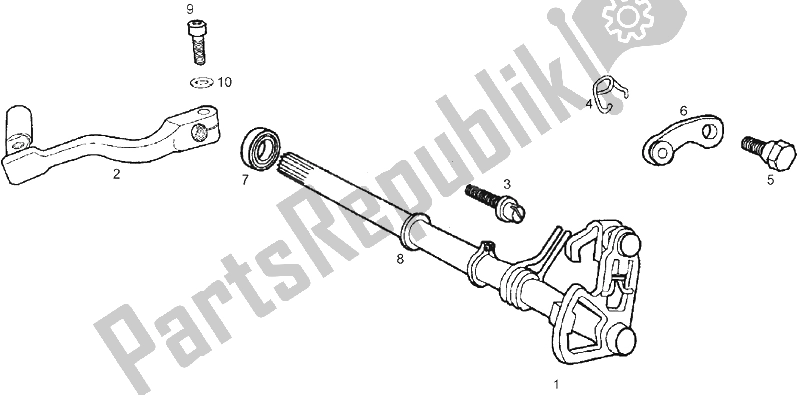 All parts for the Selector of the Derbi Senda 50 SM DRD PRO E2 2005