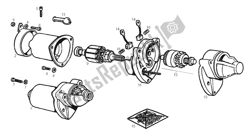 Tutte le parti per il Gruppo Di Avviamento del Derbi GPR 50 Replica Racing 2003