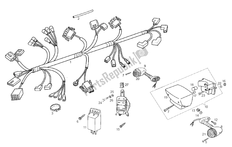 All parts for the Rear Lights of the Derbi Variant Revolution E1 50 2003