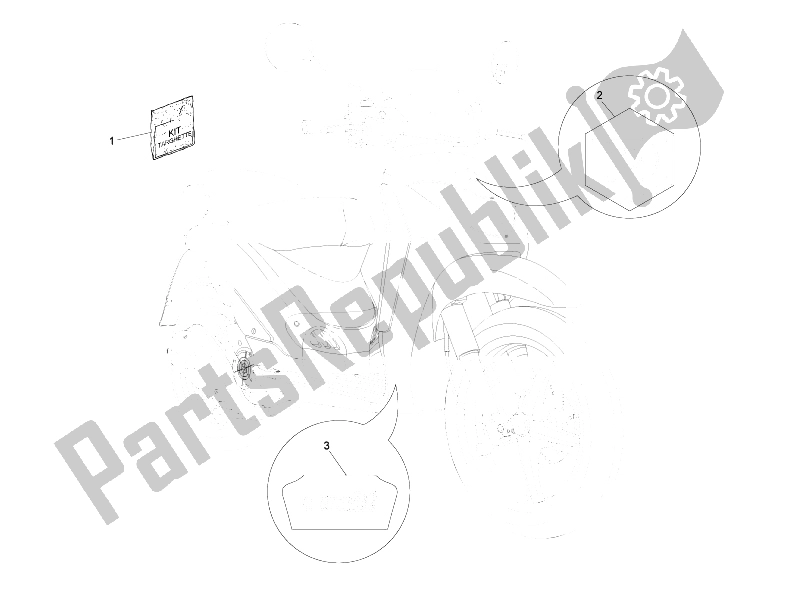 All parts for the Plates - Emblems of the Derbi Sonar 50 2T 2009