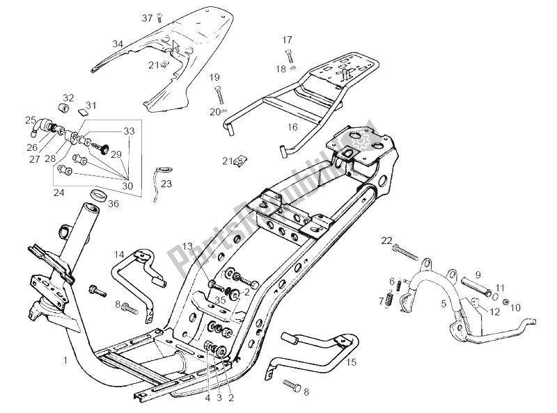 Wszystkie części do Podstawka Centralna Derbi Boulevard 50 2003