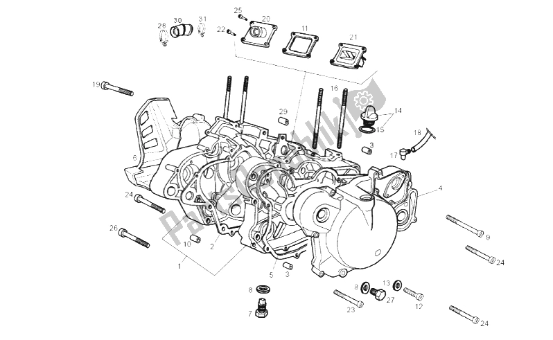 Toutes les pièces pour le Carters du Derbi Senda 50 R DRD X Treme 2T E2 2010