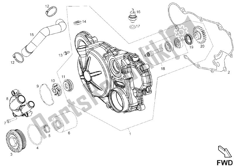 Todas as partes de Tampa Da Embreagem do Derbi Senda 125 SM DRD Motard 2013