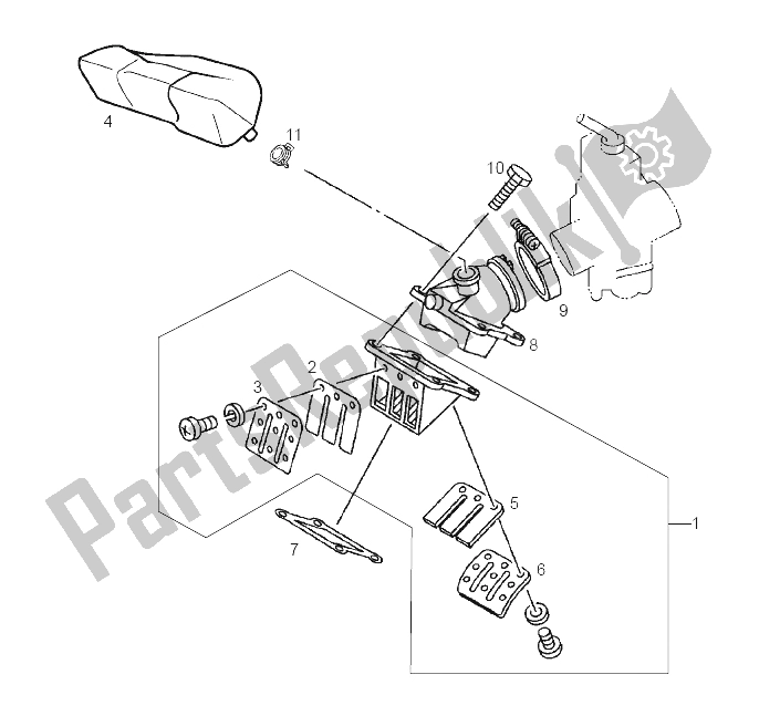 Tutte le parti per il Rifornimento Di Carburante del Derbi GPR 125 Nude Sport E2 2 Edicion 2004