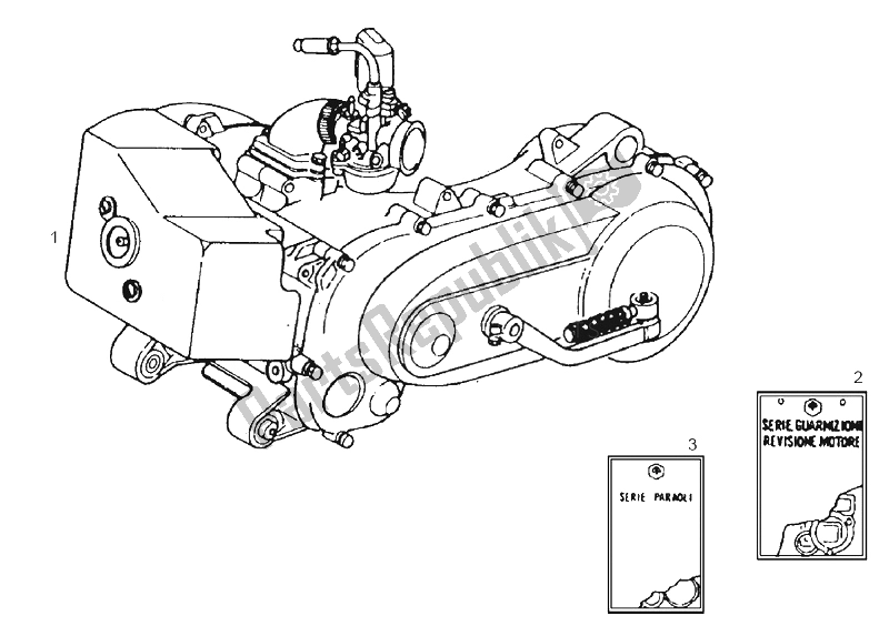 Toutes les pièces pour le Moteur du Derbi Atlantis Red Bullet E1 50 2003