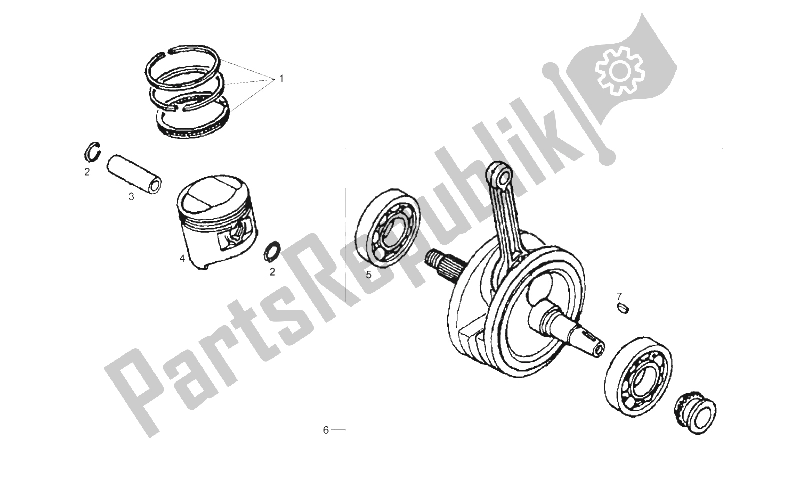 Toutes les pièces pour le Arbre De Départ du Derbi Senda 125 SM Baja 4T E3 2010