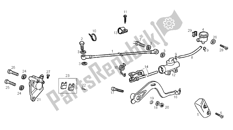 Toutes les pièces pour le Frein Arriere du Derbi Senda 50 R X Trem E2 3 Edicion 2006