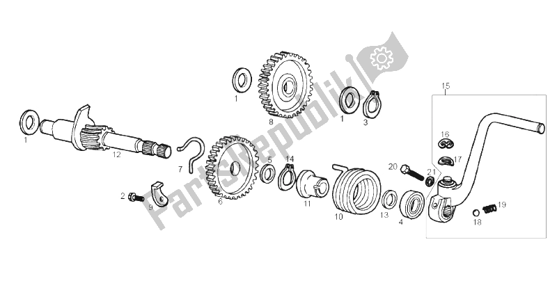 Toutes les pièces pour le Arbre De Départ du Derbi Senda 50 R X Trem 2T E2 2010