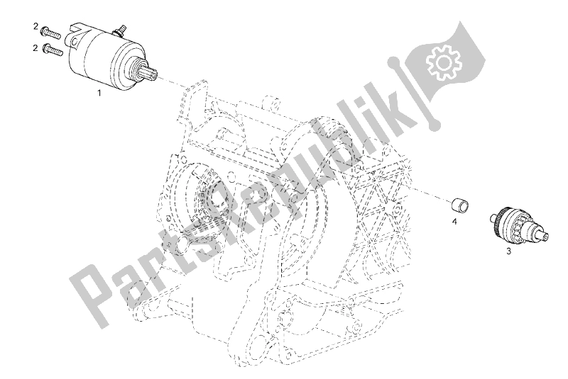 Toutes les pièces pour le Démarreur du Derbi Rambla 125 CC 250 E3 2 VER 2008