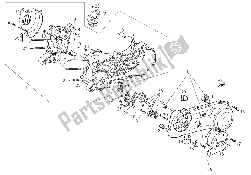 Toutes les pièces pour le La Pompe à Huile du Derbi Atlantis Red Bullet E1 50 2003