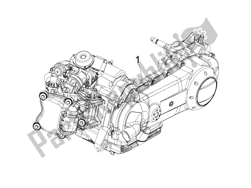 Toutes les pièces pour le Moteur, Assemblage du Derbi Boulevard 100 CC 4T 2010