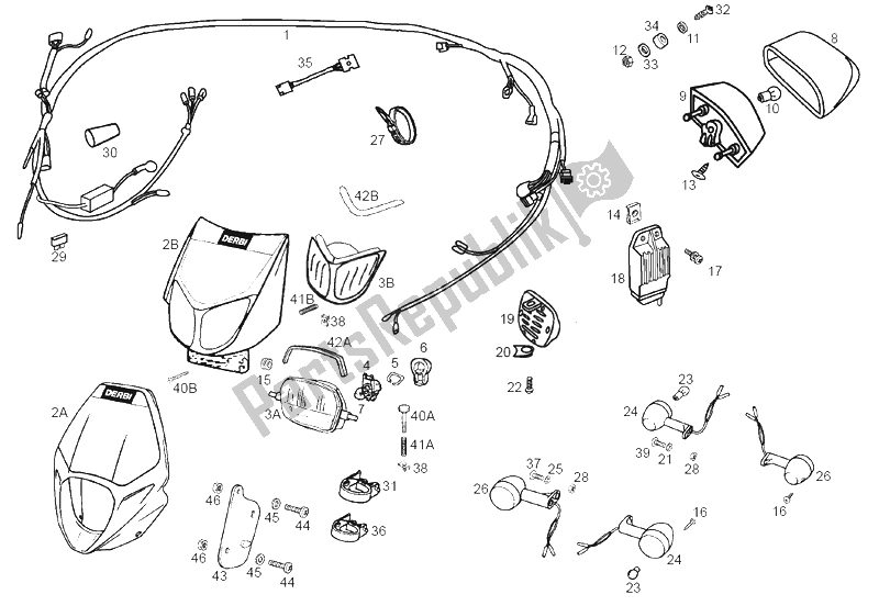 All parts for the Electrical System of the Derbi Senda 50 R X Trem E2 3 Edicion 2006