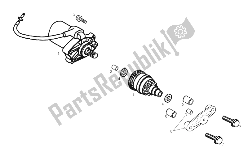 Toutes les pièces pour le Démarreur du Derbi GPR 50 Replica Pesek E2 2007