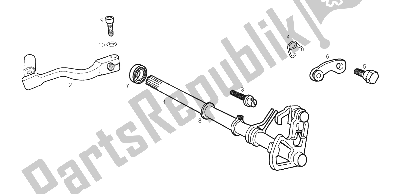 All parts for the Selector of the Derbi Senda 50 SM DRD Racing LTD Edition E2 2006