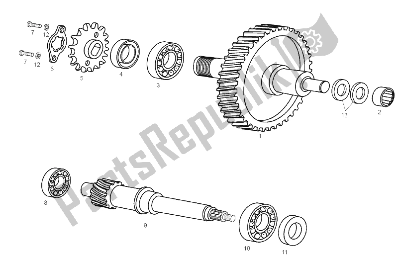 All parts for the Reduction of the Derbi Variant Start Courier E2 50 2004