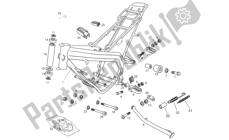 Alle onderdelen voor de Kader van de Derbi Senda 50 SM DRD X Treme LTD Edition 2T E2 2013