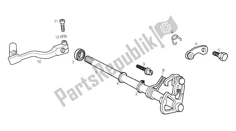 Todas las partes para Selector de Derbi Senda 50 SM DRD Racing E2 3A Edicion 2004