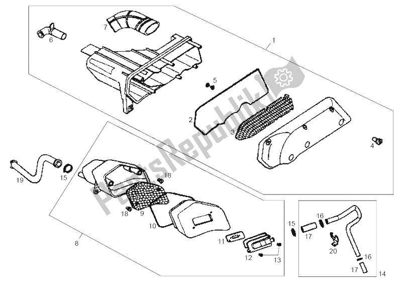 Wszystkie części do Filtr Powietrza Derbi Atlantis Bullet 1A Edicion 50 2003