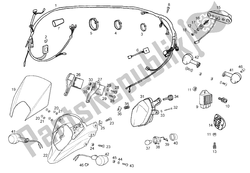 All parts for the Electrical System of the Derbi Senda 50 HYP DRD EVO E2 2008