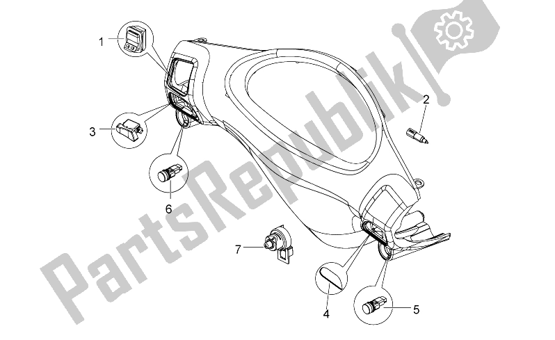 Todas las partes para Control S de Derbi Variant Sport 50 2T 2012