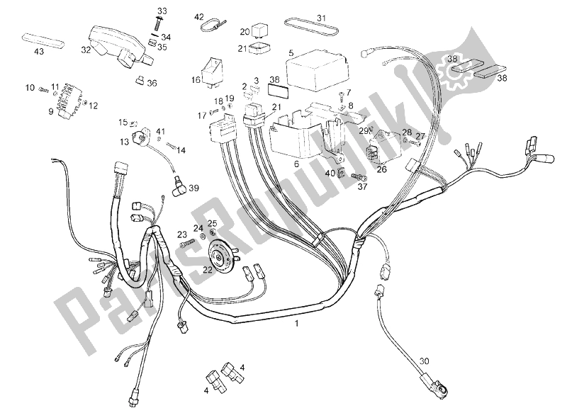 Toutes les pièces pour le Système électrique du Derbi Mulhacen 125 4T E3 2007