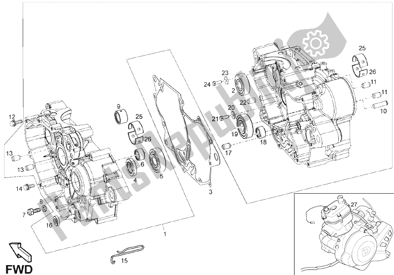 All parts for the Carters of the Derbi Mulhacen Cafe 125 E3 2008