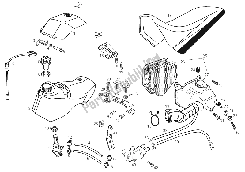 Toutes les pièces pour le Réservoir du Derbi Senda 50 R X Trem E2 3 Edicion 2006