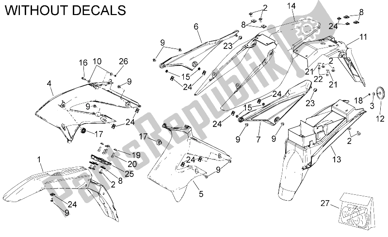 Toutes les pièces pour le Corps du Derbi Senda 50 SM DRD X Treme LTD Edition 2T E2 2013