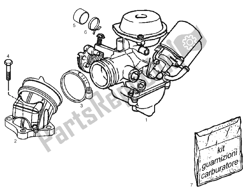 Tutte le parti per il Carburatore del Derbi GP1 LOW Seat 125 CC E3 2 VER 2007