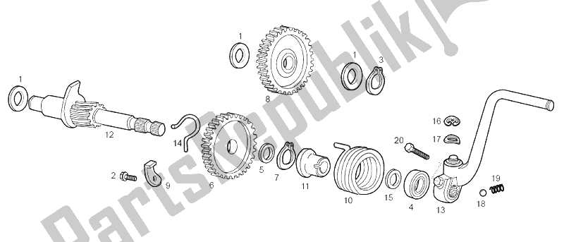 Toutes les pièces pour le Ensemble De Démarrage du Derbi Senda 50 SM Racer E1 2003