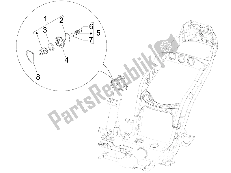 All parts for the Locks of the Derbi Boulevard 150 4T E3 2010