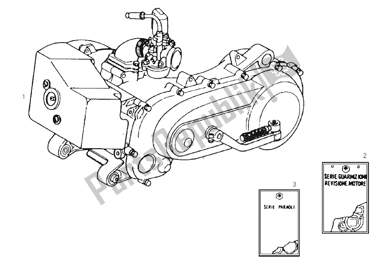 Alle onderdelen voor de Motor van de Derbi Atlantis O2 City E2 50 2003