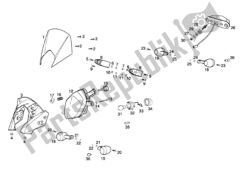 Todas las partes para Faro de Derbi Senda 50 R DRD PRO E2 3 Edicion 2005