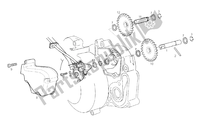 All parts for the Oil Pump of the Derbi Senda R DRD X Treme 50 2T E2 2014