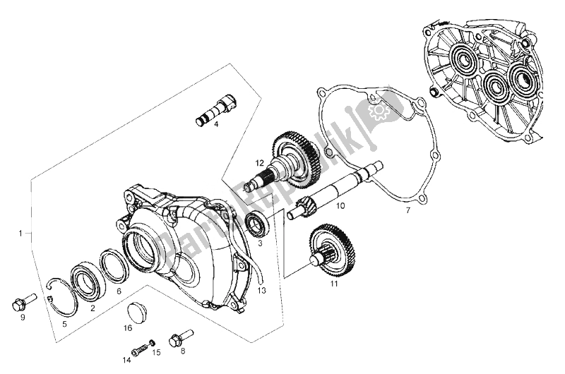 Toutes les pièces pour le Transmission (2) du Derbi Boulevard 125 CC 4T E3 2008