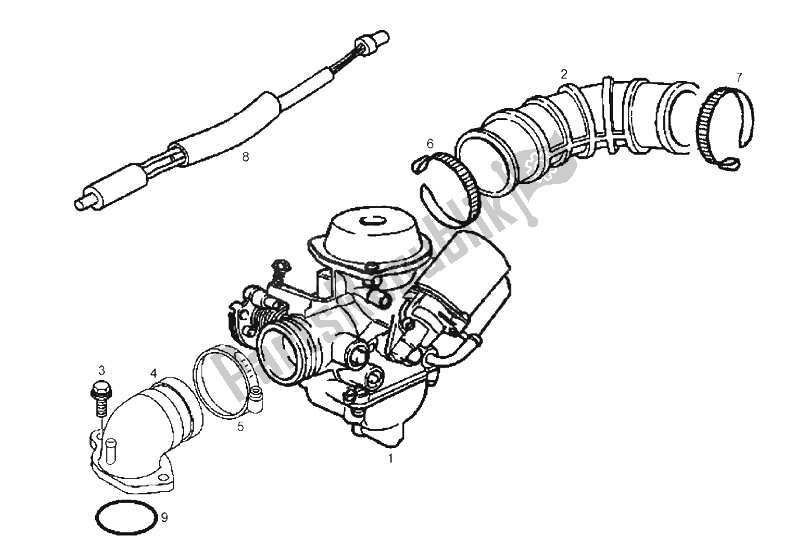 Alle onderdelen voor de Carburateur van de Derbi Atlantis 4T 50 CC E2 2007