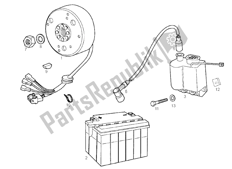 All parts for the Cdi Magneto Assy of the Derbi Senda 50 R X Race E2 2004