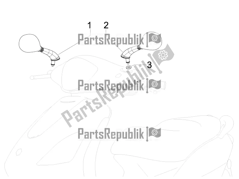 Todas las partes para Espejo / S De Conducción de Derbi Boulevard 150 4T 2016