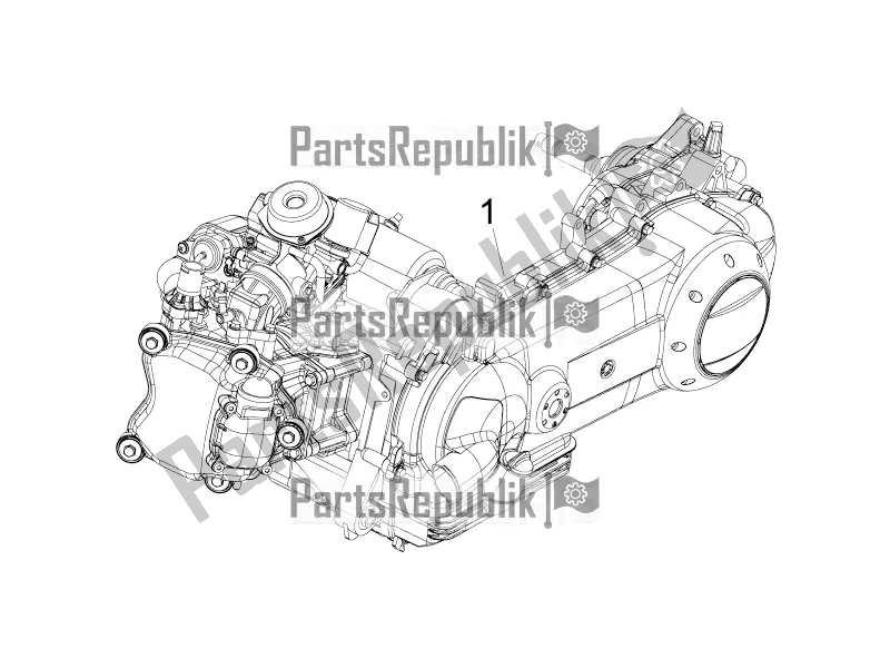 All parts for the Engine, Assembly of the Derbi Boulevard 150 4T 2016