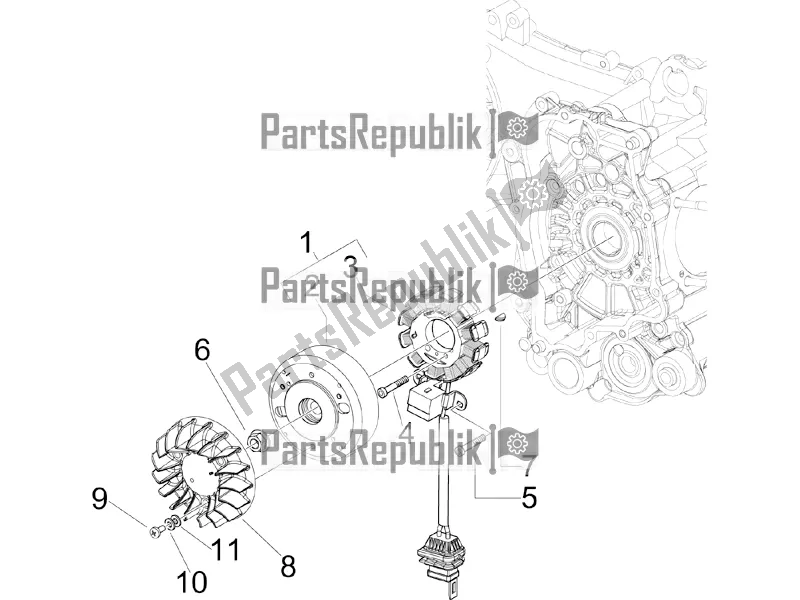 All parts for the Flywheel Magneto of the Derbi Boulevard 150 4T 2016