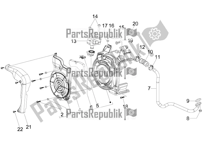 All parts for the Secondary Air Box of the Derbi Boulevard 150 4T 2016