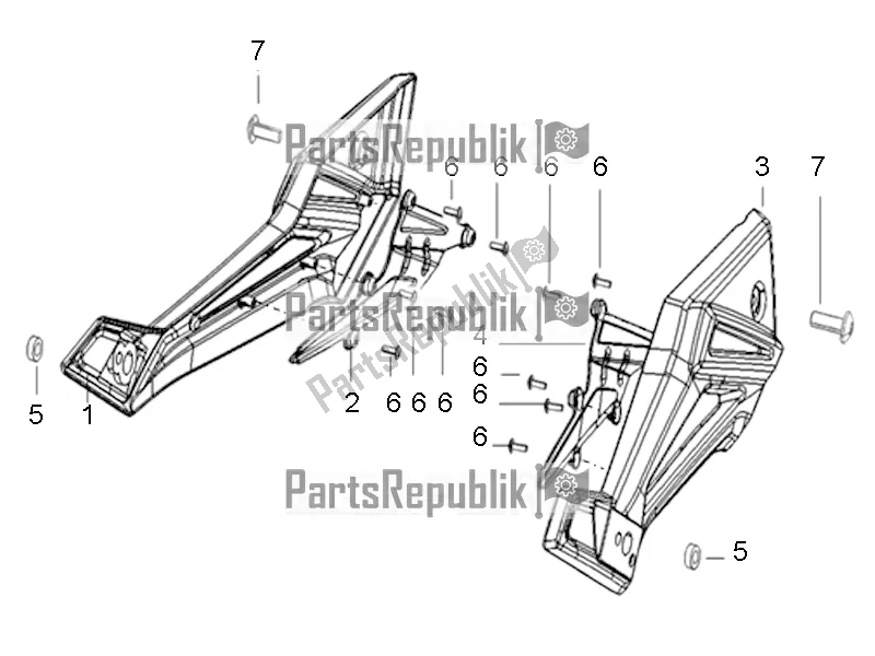 All parts for the Pilot Footrest Carpet of the Derbi ETX 150 2016