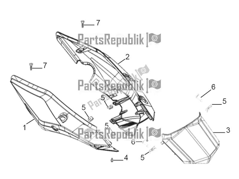 All parts for the Rear Cover of the Derbi ETX 150 2017