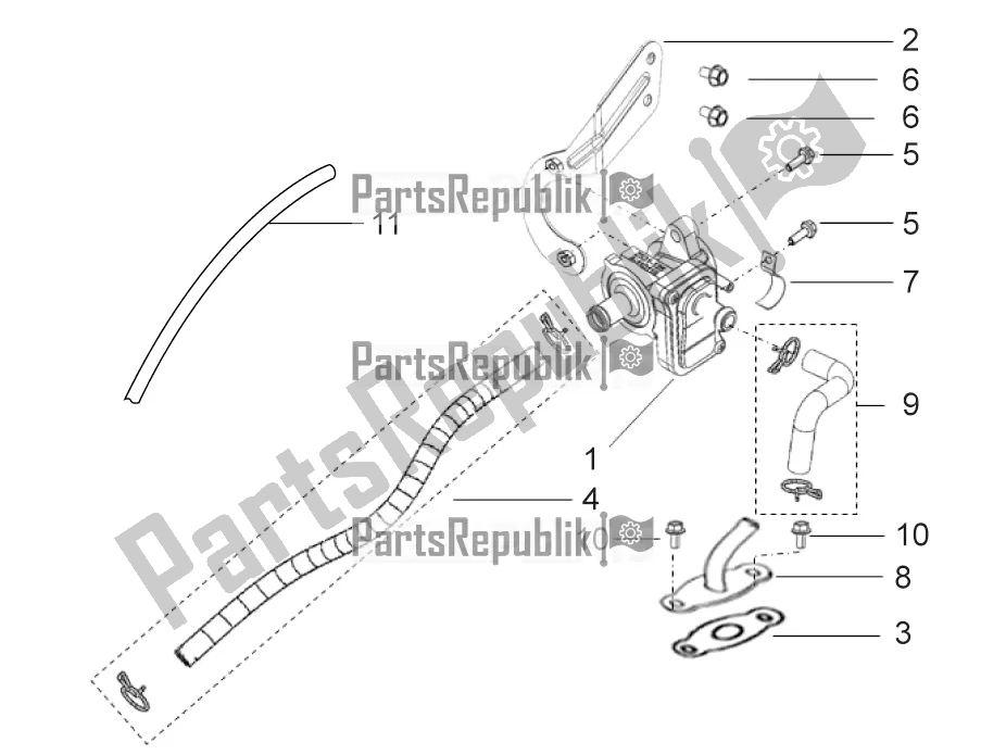 Todas las partes para Válvula De Control De Aire Secundario de Derbi ETX 150 2018