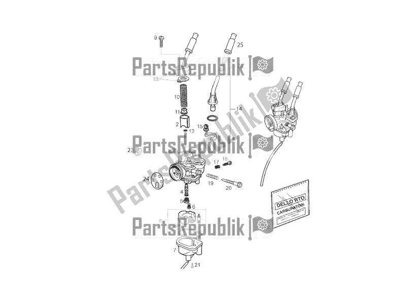 Todas as partes de Carburador do Derbi Senda R 50 DRD X-treme 2016