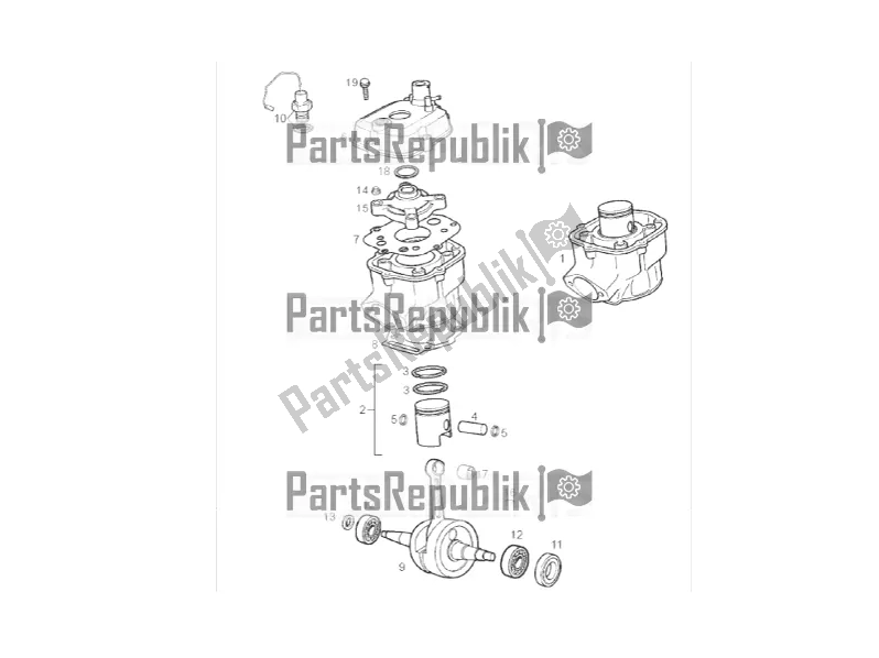 Toutes les pièces pour le Cylindre - Piston du Derbi Senda R 50 DRD X-treme 2016