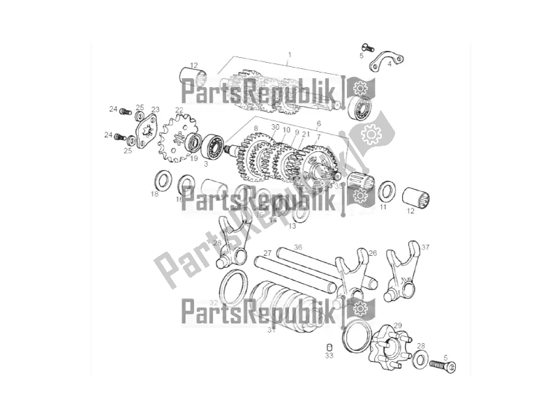 All parts for the Gear Box of the Derbi Senda R 50 DRD X-treme 2017