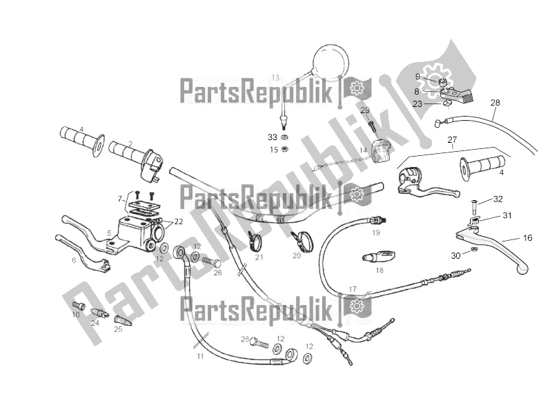 All parts for the Handlebar - Controls of the Derbi Senda R 50 DRD X-treme 2017