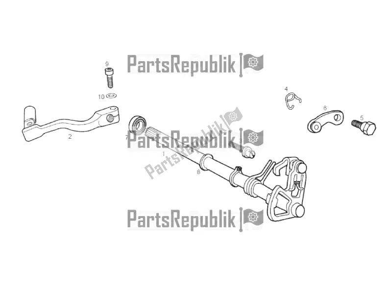 All parts for the Selector Shaft of the Derbi Senda R 50 DRD X-treme 2017